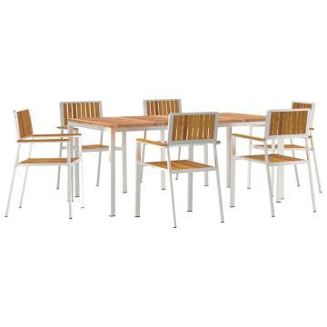 Set da pranzo per esterni 7 pz 180 x 90 x 75 cm