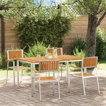 Set da pranzo per esterni 5 pz 150 x 90 x 75 cm