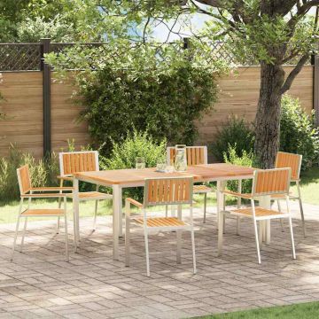 Set da pranzo per esterni 7 pz 180 x 90 x 75 cm