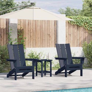 Sedia da Giardino 3 pz Navy Polietilene