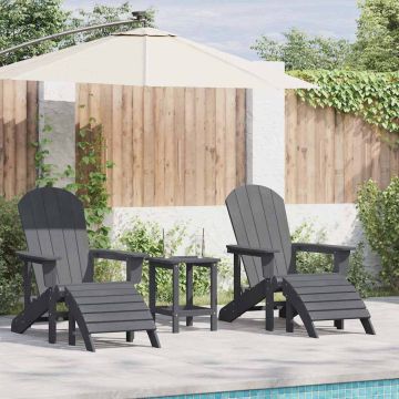 Sedia da Giardino 2 pz Grigio chiaro Polietilene
