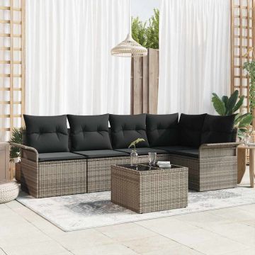 Set Divano da Giardino 6 pz polyrattan