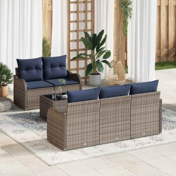 Set Divano da Giardino Grigio 55 x 55 x 37 cm polyrattan