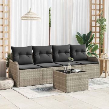 Set Divano da Giardino 5 pz 4-Numero di posti