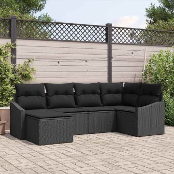 Set da Pranzo per Giardino 6 pz Nero