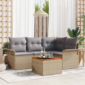 Set Divano da Giardino 5 pz 4-Numero di posti
