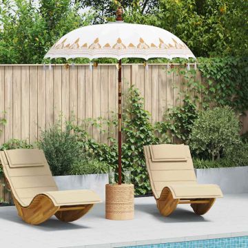 Ombrello balinese con base Crema 185 x 185 x 260 cm