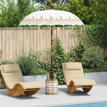 Ombrello balinese con base Crema 185 x 185 x 260 cm