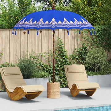Ombrello balinese con base Blu 215 x 215 x 260 cm
