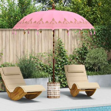 Ombrello balinese con base Rosa 215 x 215 x 260 cm