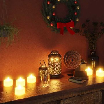 Lumini Elettrici LED Senza Fiamma 100 pz Bianco Caldo