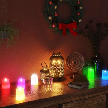 Lumini Elettrici LED Senza Fiamma 24 pz Colorati