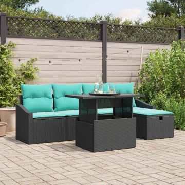 Set Divano da Giardino 6 pz polyrattan