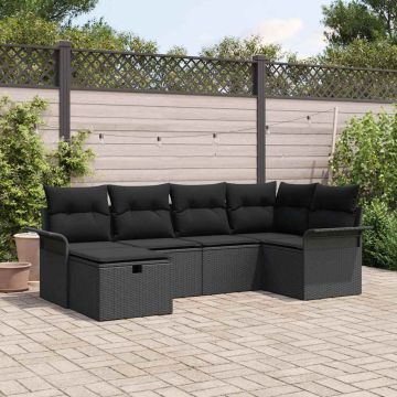 Set Divano da Giardino 6 pz Poly Rattan