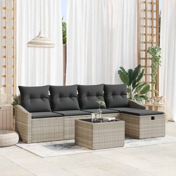 Set di divani 6 pz polyrattan