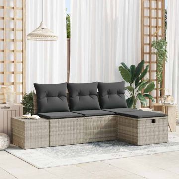 Set di divani 4 pz polyrattan