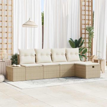 Set di divani 5 pz polyrattan
