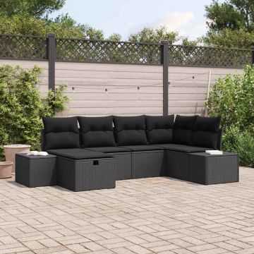Set di divani 6 pz polyrattan