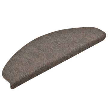 Tappetini per scale autoadesivi 30 pz 65x21x4 cm beige semicircolari grandi