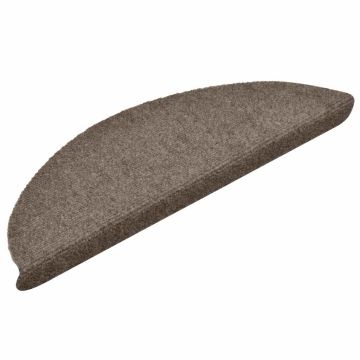 Tappetini per scale autoadesivi 30 pz 56x17x3 cm beige semicircolari