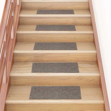 Tappetini per scale autoadesivi 30 pz 60x25 cm beige rettangolari