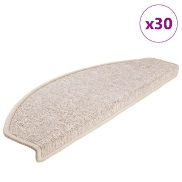 Tappetini per scale 30 pz 65x24x4 cm tortora semicircolari grandi