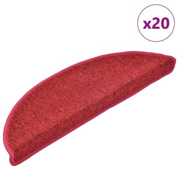 Tappetini per scale autoadesivi 20 pz 56 x 17 x 3 cm Non-Slip
