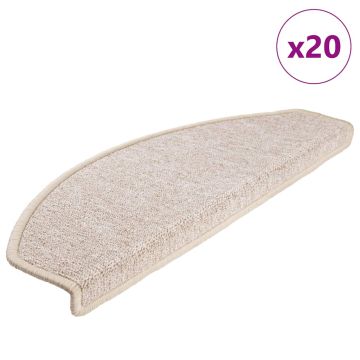 Tappetini per scale 20 pz 65x24x4 cm tortora semicircolari grandi