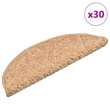 Tappetini per scale 30 pz 56x17x3 cm Oro Semicircolari