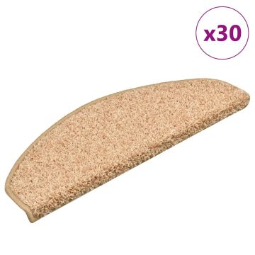 Tappetini per scale 30 pz 65x21x4 cm Oro Semicircolari Grandi