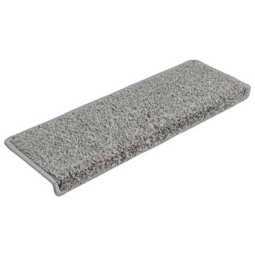 Tappetini per scale 20 pz 65x21x4 cm Grigio Bordo rettangolare