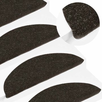 Tappetini Autoadesivi per Scale 20 pz Antracite 56x17x3 cm