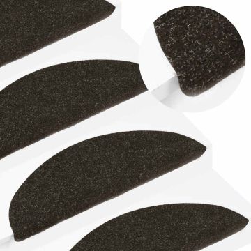 Tappetini Autoadesivi per Scale 30 pz Antracite 56x17x3 cm