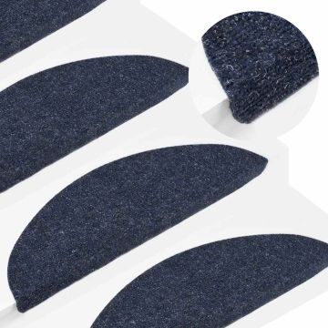 Tappetini Autoadesivi per Scale 30 pz Blu 56x17x3 cm