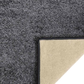 Tappeto a Pelo Morbido Antiscivolo 67x180 cm Grigio