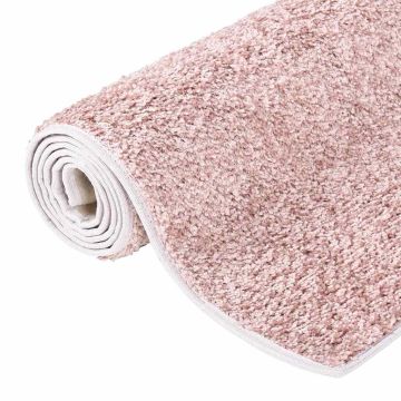 Tappeto a Pelo Morbido Antiscivolo 67x180 cm Rosa