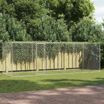 Gabbia per cani Argento 600 x 200 x 200 cm Acciaio zincato