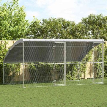 Cuccia per cani 2 pz Argento 4 x 2 x 2 m Acciaio zincato
