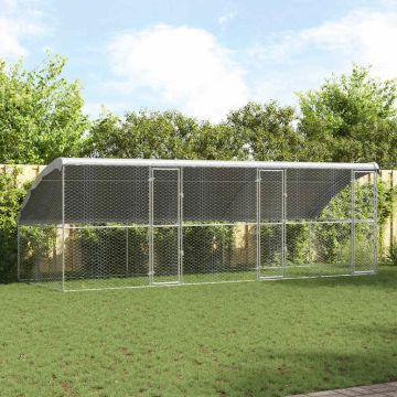 Cuccia per cani 3 pz Argento 6 x 2 x 2 m Acciaio zincato