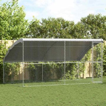 Cuccia per cani 2 pz Argento 4 x 2 x 2 m Acciaio zincato