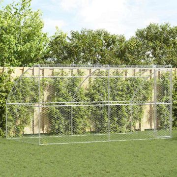 Cuccia per cani 2 pz Argento 4 x 2 x 2 m Acciaio zincato