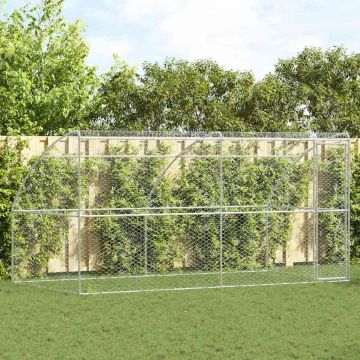 Cuccia per cani 2 pz Argento 4 x 2 x 2 m Acciaio zincato