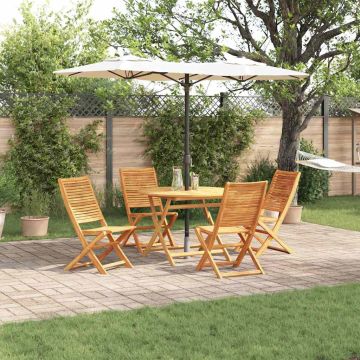 Set da Pranzo per Giardino 5 pz Marrone