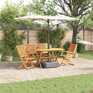 Set da Pranzo per Giardino 5 pz Marrone