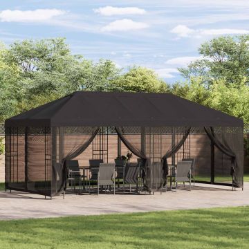 Gazebo con pareti laterali 6 x 3 m Antracite