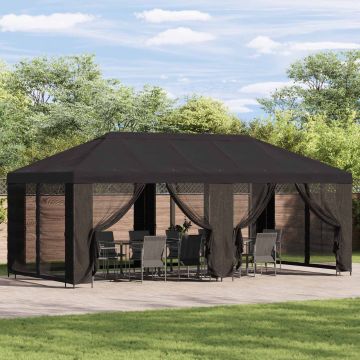 Gazebo da giardino con pareti laterali 6 x 3 m Antracite