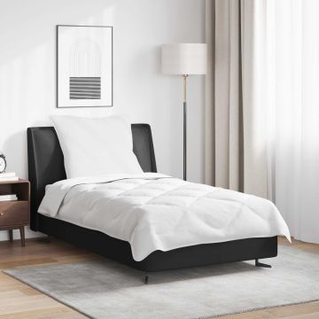 Piumone con cuscino 2 pz Bianco Microfibra