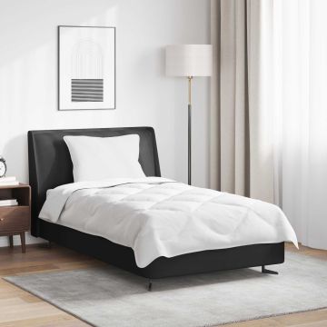 Piumone con cuscino 2 pz Bianco Microfibra
