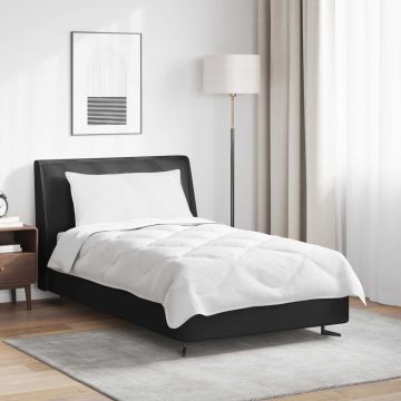 Piumone con cuscino 2 pz Bianco Microfibra