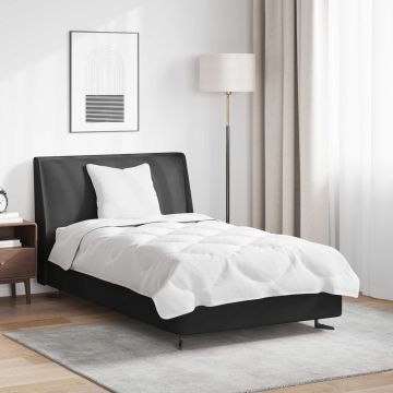 Set di Piumoni con cuscino 2 pz Bianco Microfibra